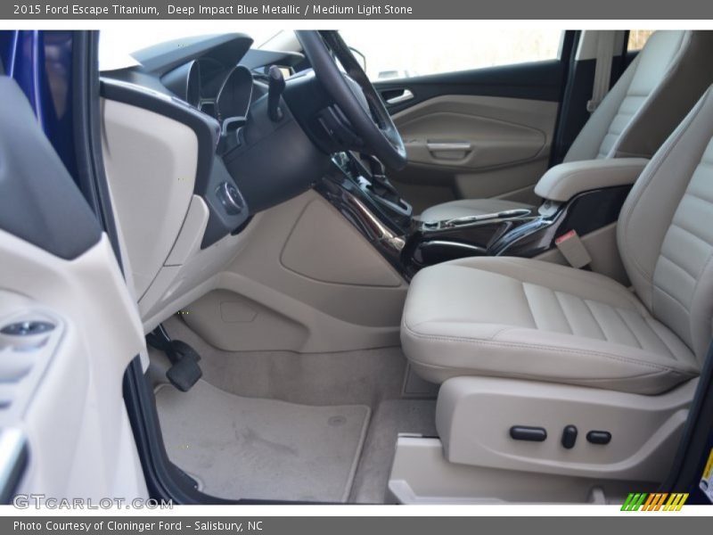 Deep Impact Blue Metallic / Medium Light Stone 2015 Ford Escape Titanium