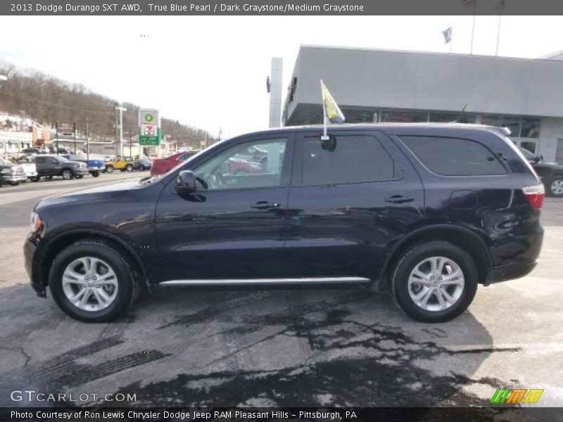 True Blue Pearl / Dark Graystone/Medium Graystone 2013 Dodge Durango SXT AWD