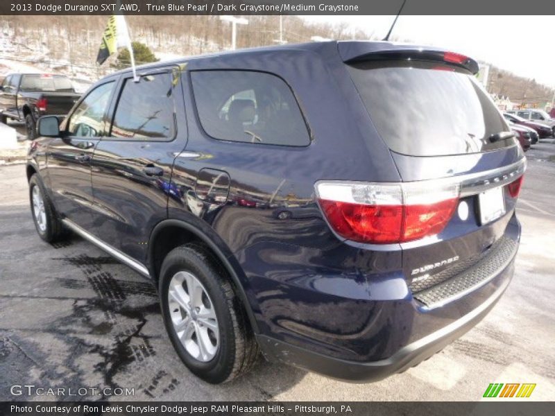 True Blue Pearl / Dark Graystone/Medium Graystone 2013 Dodge Durango SXT AWD