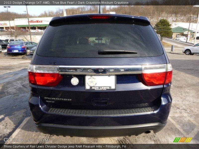 True Blue Pearl / Dark Graystone/Medium Graystone 2013 Dodge Durango SXT AWD