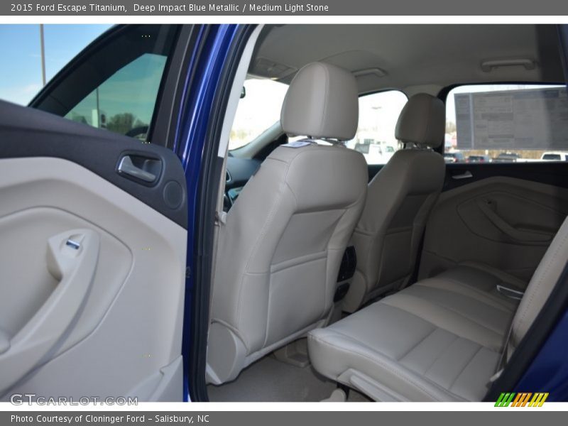Deep Impact Blue Metallic / Medium Light Stone 2015 Ford Escape Titanium