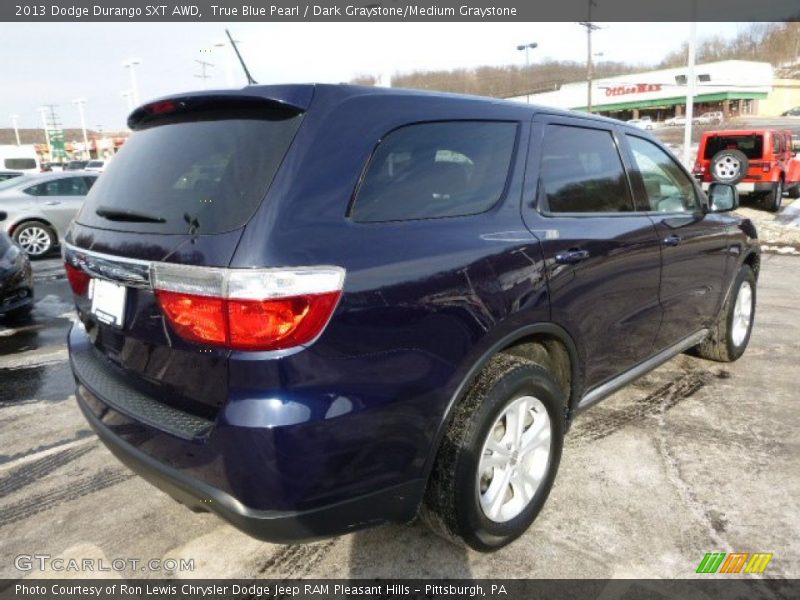 True Blue Pearl / Dark Graystone/Medium Graystone 2013 Dodge Durango SXT AWD