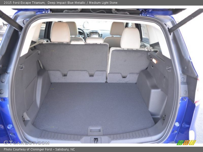 Deep Impact Blue Metallic / Medium Light Stone 2015 Ford Escape Titanium