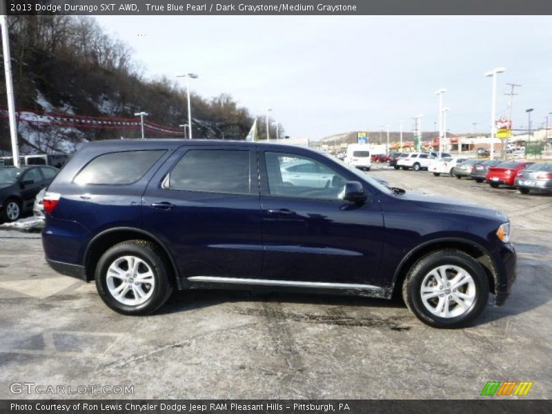 True Blue Pearl / Dark Graystone/Medium Graystone 2013 Dodge Durango SXT AWD