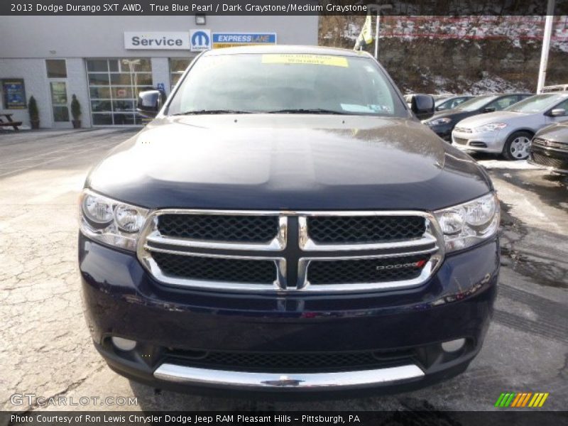 True Blue Pearl / Dark Graystone/Medium Graystone 2013 Dodge Durango SXT AWD