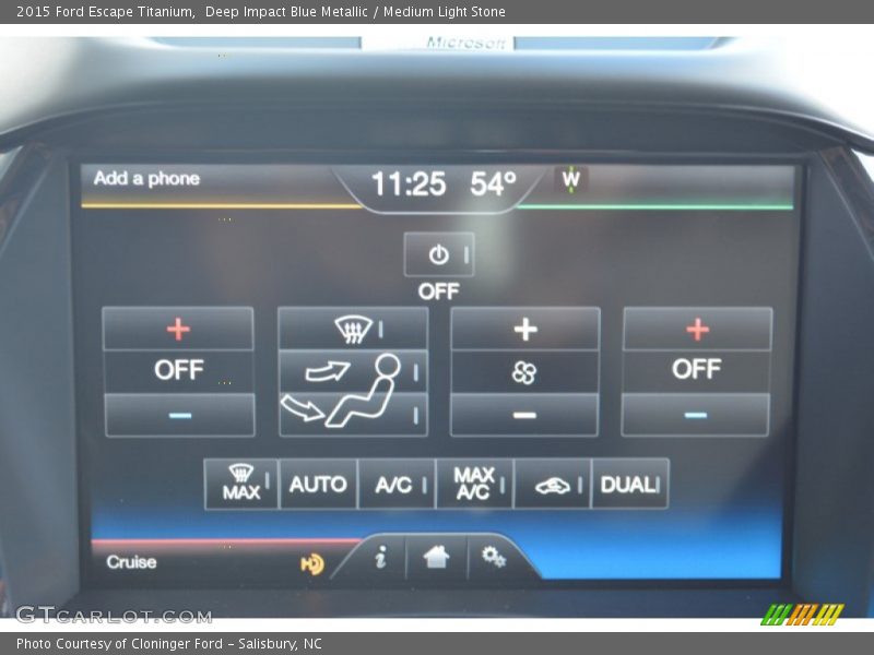 Deep Impact Blue Metallic / Medium Light Stone 2015 Ford Escape Titanium