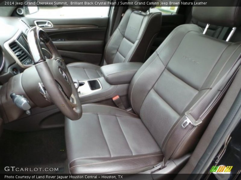 Front Seat of 2014 Grand Cherokee Summit