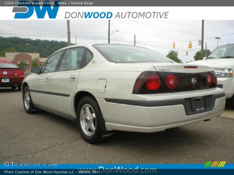 White / Neutral Beige 2004 Chevrolet Impala Police