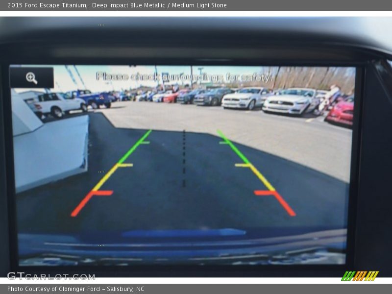 Deep Impact Blue Metallic / Medium Light Stone 2015 Ford Escape Titanium
