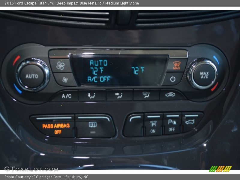 Deep Impact Blue Metallic / Medium Light Stone 2015 Ford Escape Titanium