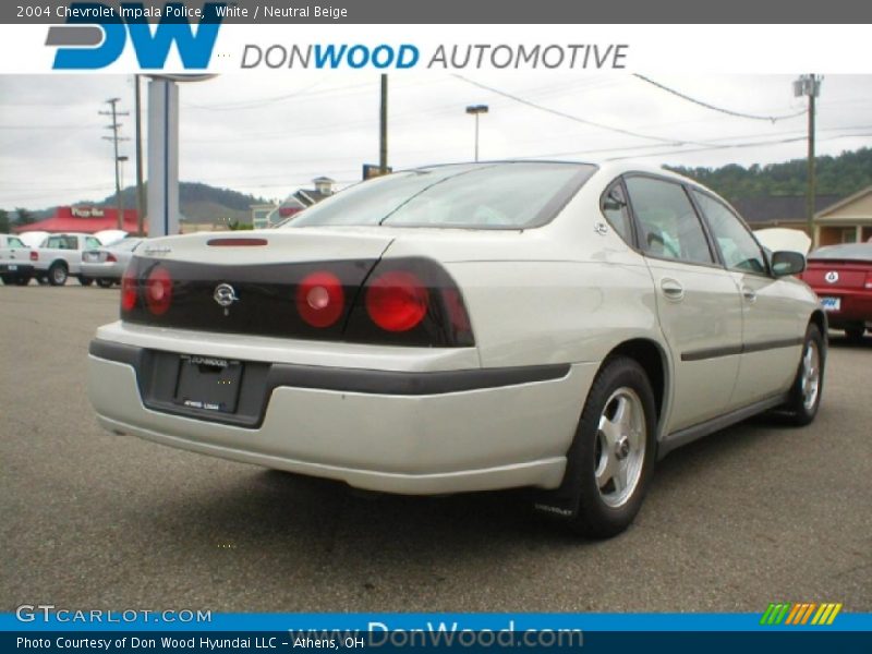 White / Neutral Beige 2004 Chevrolet Impala Police