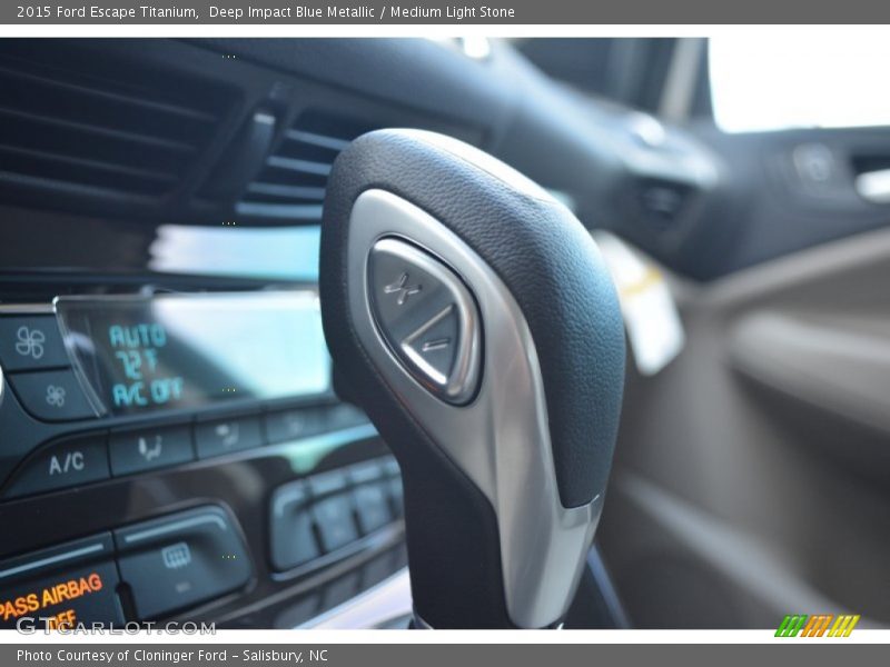 Deep Impact Blue Metallic / Medium Light Stone 2015 Ford Escape Titanium