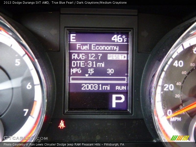 True Blue Pearl / Dark Graystone/Medium Graystone 2013 Dodge Durango SXT AWD