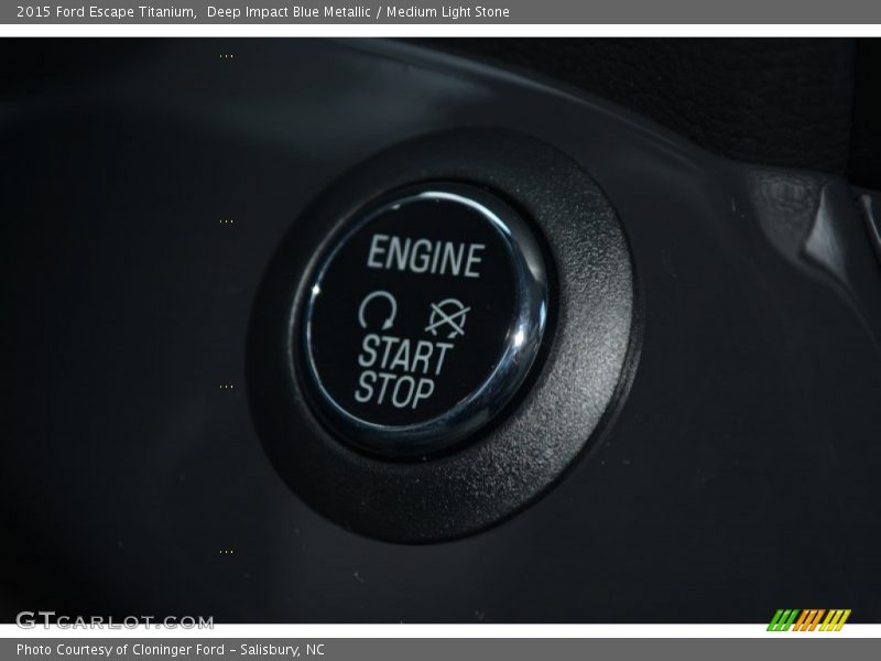 Deep Impact Blue Metallic / Medium Light Stone 2015 Ford Escape Titanium