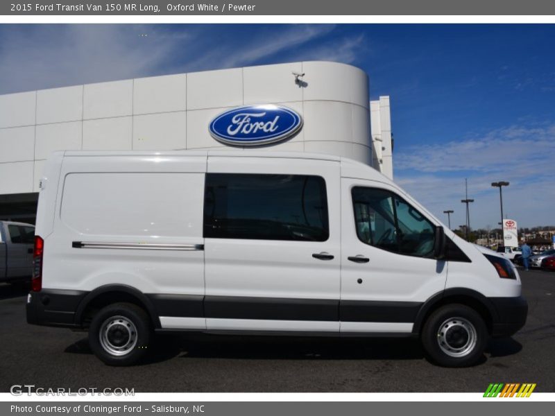 Oxford White / Pewter 2015 Ford Transit Van 150 MR Long