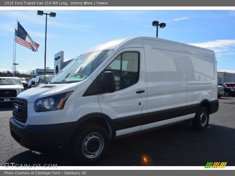 Oxford White / Pewter 2015 Ford Transit Van 150 MR Long