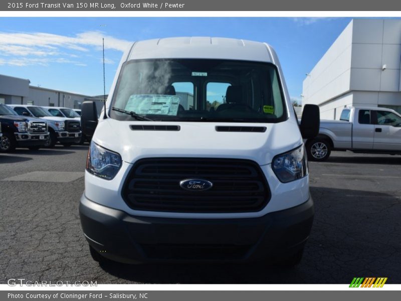 Oxford White / Pewter 2015 Ford Transit Van 150 MR Long
