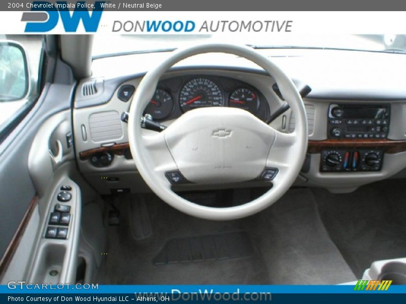 White / Neutral Beige 2004 Chevrolet Impala Police
