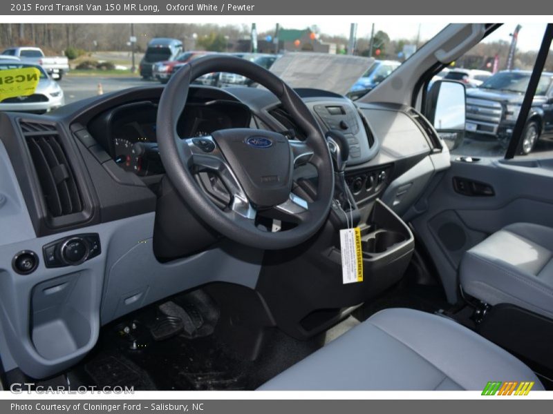 Oxford White / Pewter 2015 Ford Transit Van 150 MR Long