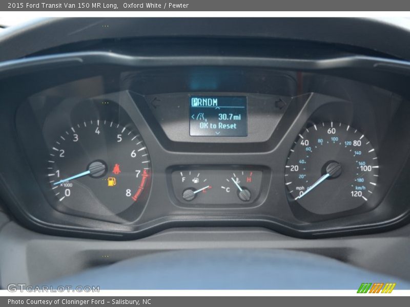 Oxford White / Pewter 2015 Ford Transit Van 150 MR Long