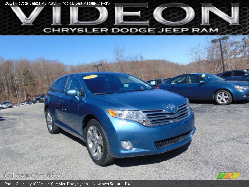 Tropical Sea Metallic / Ivory 2011 Toyota Venza V6 AWD