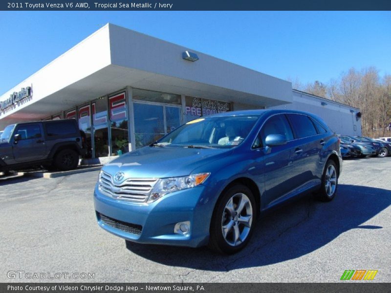 Tropical Sea Metallic / Ivory 2011 Toyota Venza V6 AWD