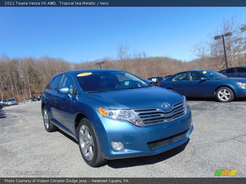 Tropical Sea Metallic / Ivory 2011 Toyota Venza V6 AWD