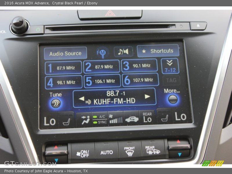 Controls of 2016 MDX Advance