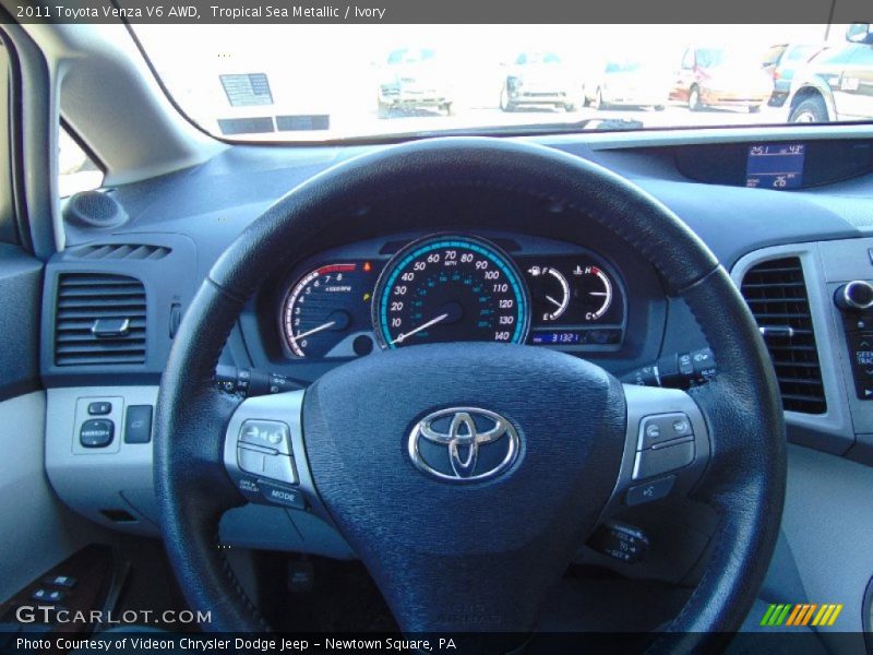 Tropical Sea Metallic / Ivory 2011 Toyota Venza V6 AWD