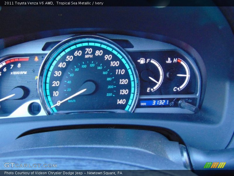 Tropical Sea Metallic / Ivory 2011 Toyota Venza V6 AWD