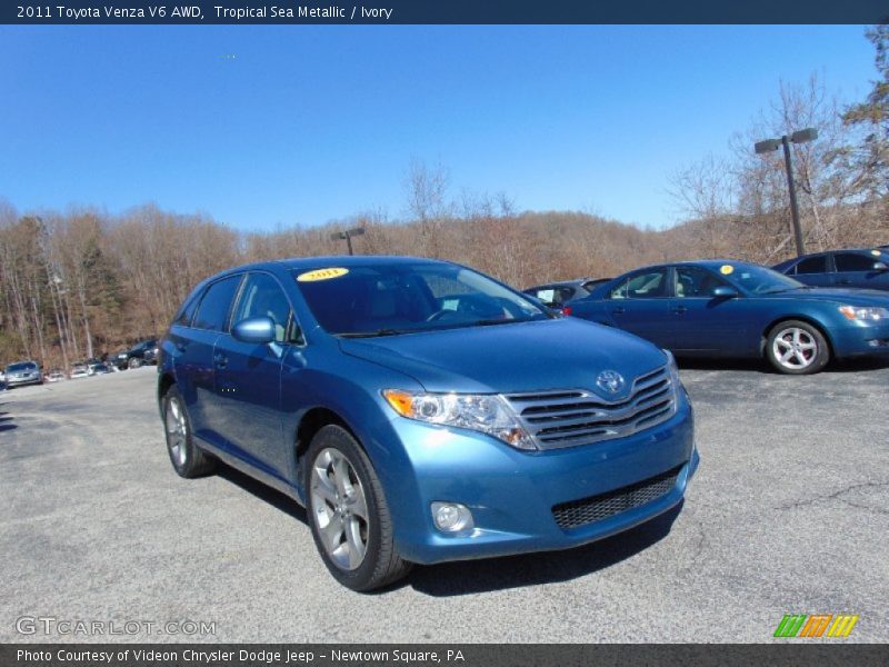 Tropical Sea Metallic / Ivory 2011 Toyota Venza V6 AWD