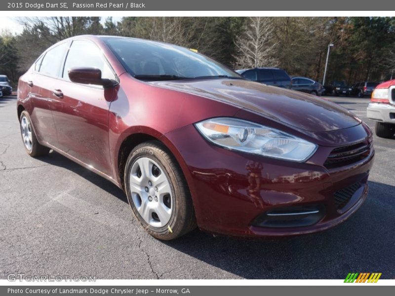 Passion Red Pearl / Black 2015 Dodge Dart SE