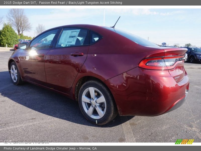 Passion Red Pearl / Black/Light Tungsten Accent Stitching 2015 Dodge Dart SXT