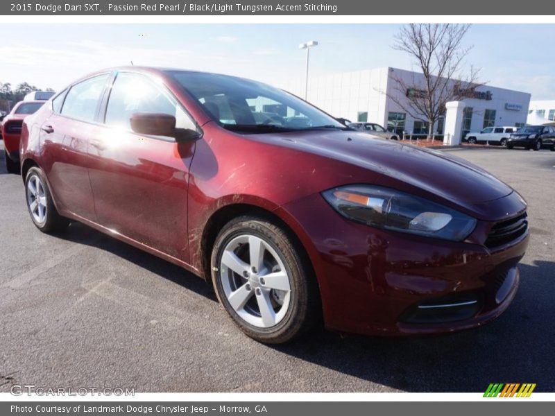Passion Red Pearl / Black/Light Tungsten Accent Stitching 2015 Dodge Dart SXT