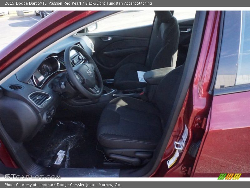 Passion Red Pearl / Black/Light Tungsten Accent Stitching 2015 Dodge Dart SXT
