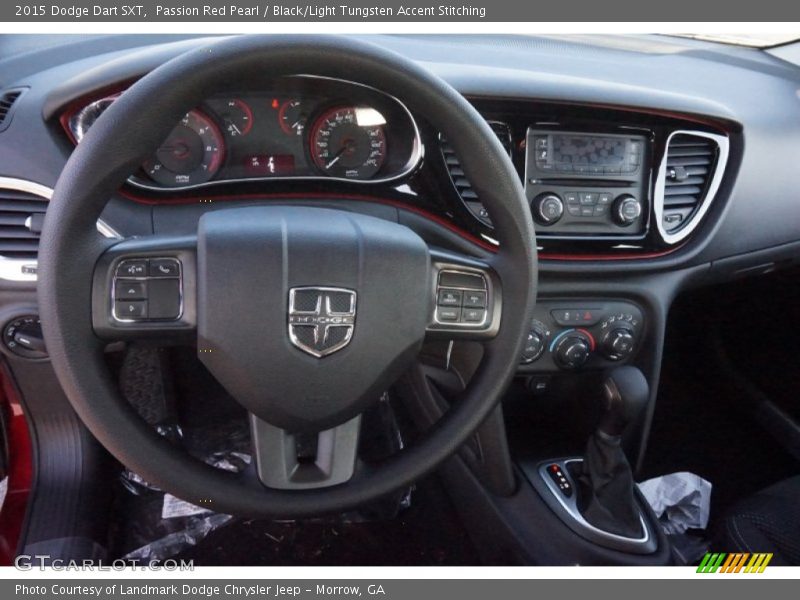 Passion Red Pearl / Black/Light Tungsten Accent Stitching 2015 Dodge Dart SXT