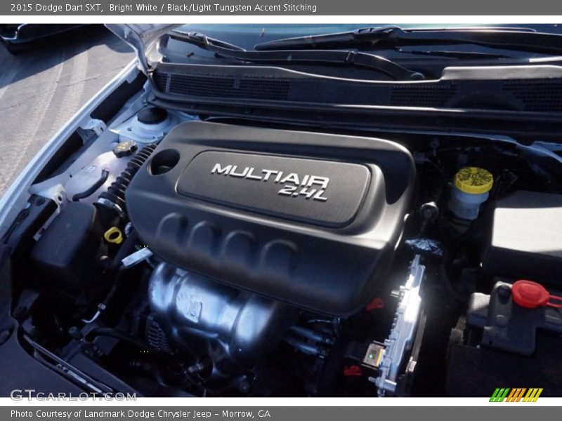 Bright White / Black/Light Tungsten Accent Stitching 2015 Dodge Dart SXT