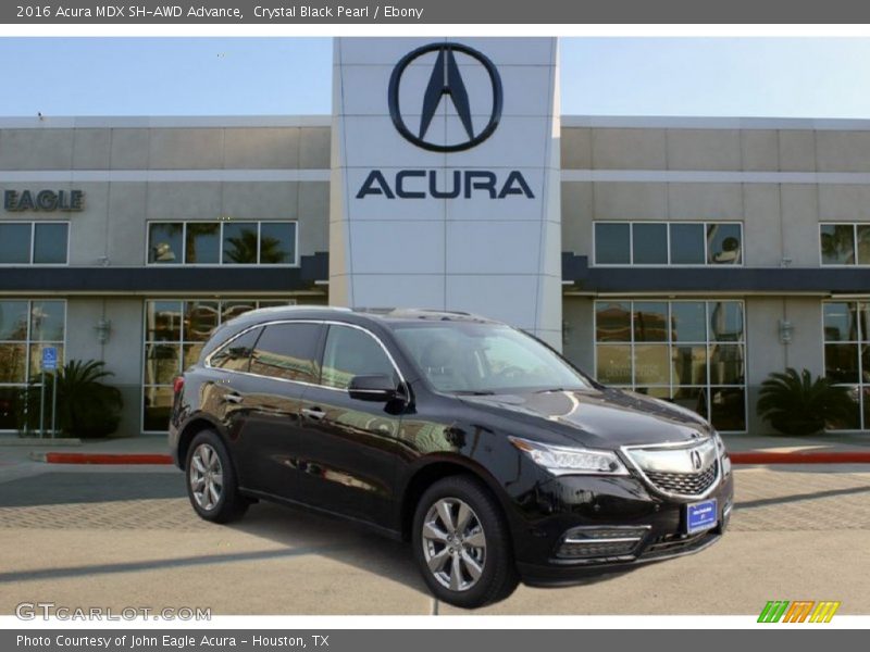 Crystal Black Pearl / Ebony 2016 Acura MDX SH-AWD Advance