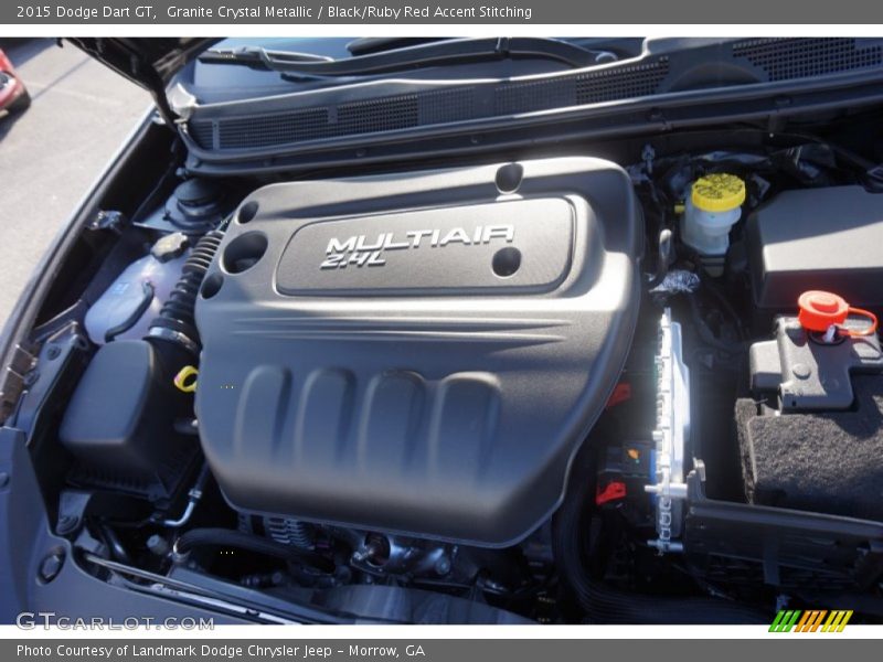 Granite Crystal Metallic / Black/Ruby Red Accent Stitching 2015 Dodge Dart GT