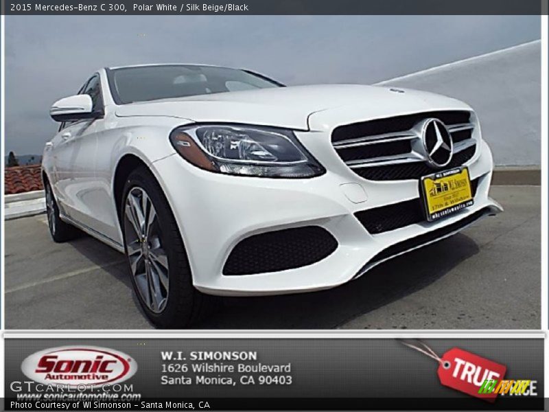 Polar White / Silk Beige/Black 2015 Mercedes-Benz C 300