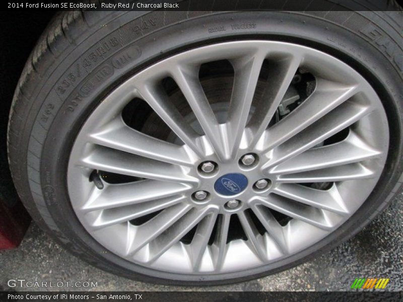 Ruby Red / Charcoal Black 2014 Ford Fusion SE EcoBoost