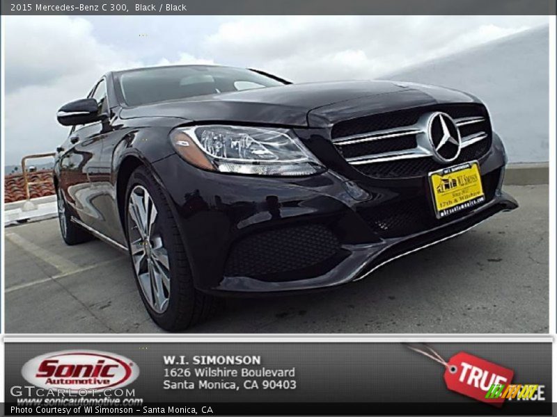 Black / Black 2015 Mercedes-Benz C 300