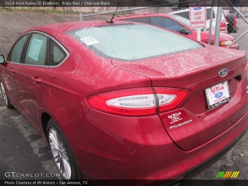 Ruby Red / Charcoal Black 2014 Ford Fusion SE EcoBoost