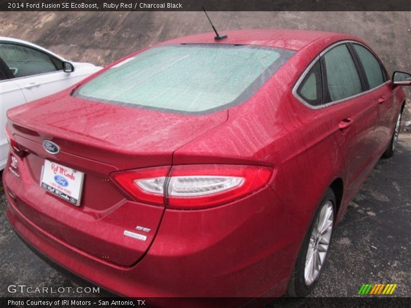 Ruby Red / Charcoal Black 2014 Ford Fusion SE EcoBoost
