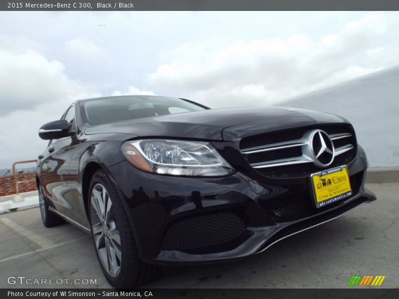 Black / Black 2015 Mercedes-Benz C 300