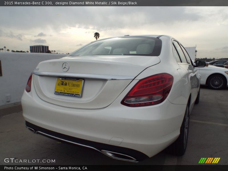 designo Diamond White Metallic / Silk Beige/Black 2015 Mercedes-Benz C 300