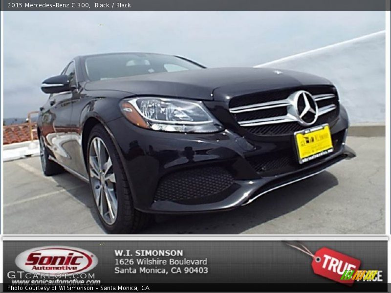 Black / Black 2015 Mercedes-Benz C 300