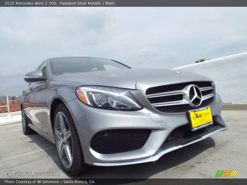 Paladium Silver Metallic / Black 2015 Mercedes-Benz C 300