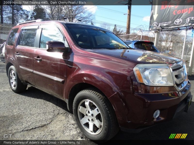 Dark Cherry Pearl / Black 2009 Honda Pilot Touring 4WD