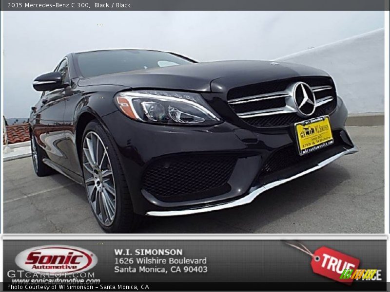 Black / Black 2015 Mercedes-Benz C 300
